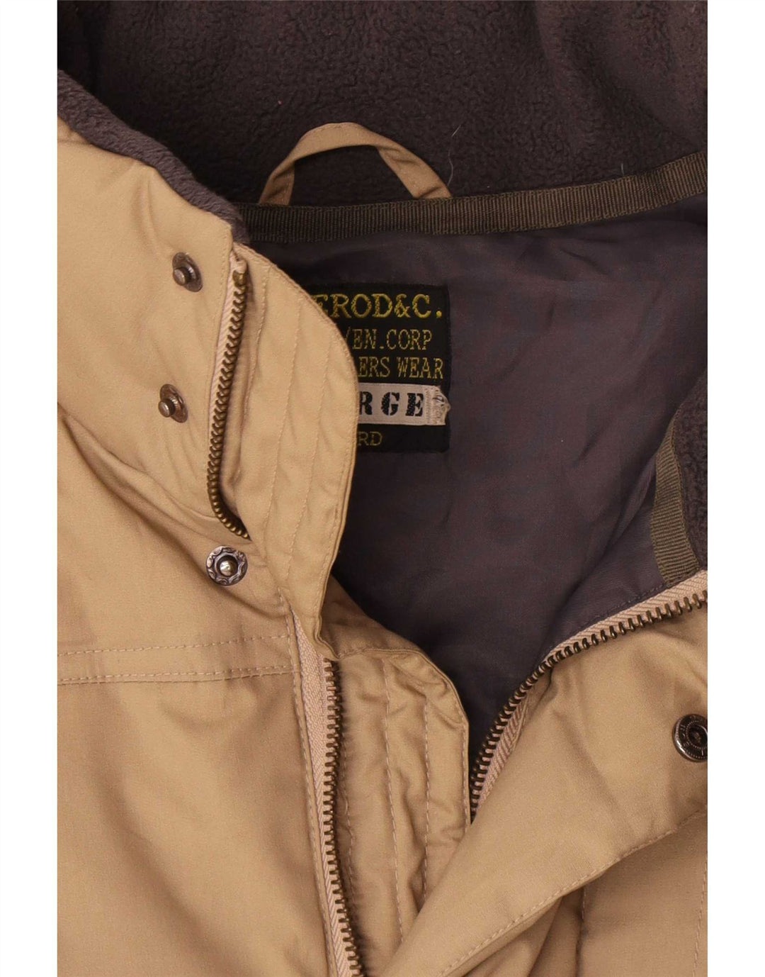 Gilet căptușit pentru bărbați vintage UK 40 mare, bej, poliester