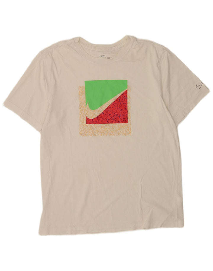 Tricou grafic Nike pentru bărbați Top mare din bumbac alb