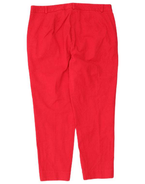 Marks & Spencer Pantaloni de costum pentru femei cu talie înaltă UK 16 Large W32 L25 Red