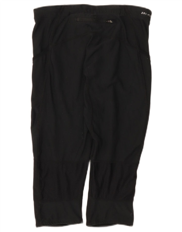 Leggings capri Nike Dri Fit pentru femei UK 12 Poliester mediu negru