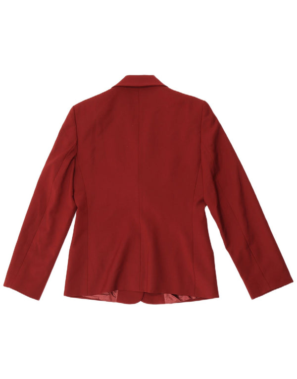 Jachetă pentru femei Benetton cu 3 nasturi IT 42 Poliester Burgundy mediu