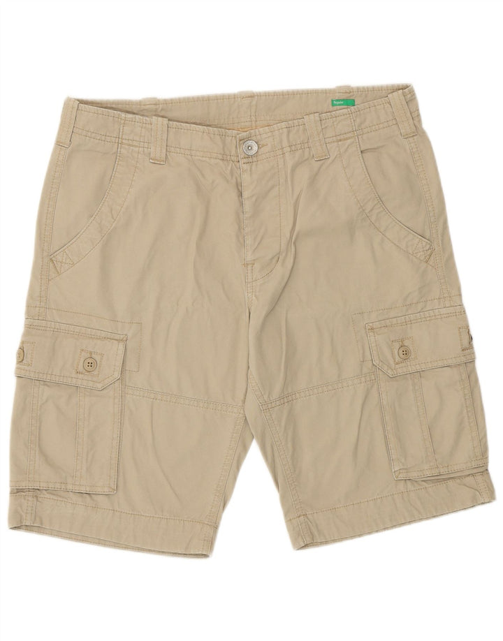 Pantaloni scurți cargo Benetton pentru bărbați IT 48 Medium W32 Bej Bumbac