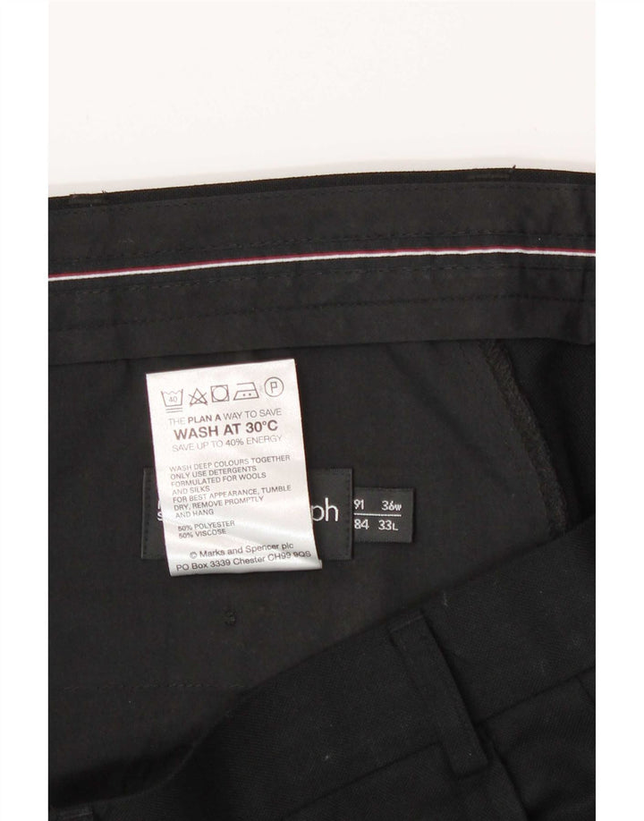 Marks & Spencer Pantaloni drepți pentru bărbați L36 L33 Poliester negru