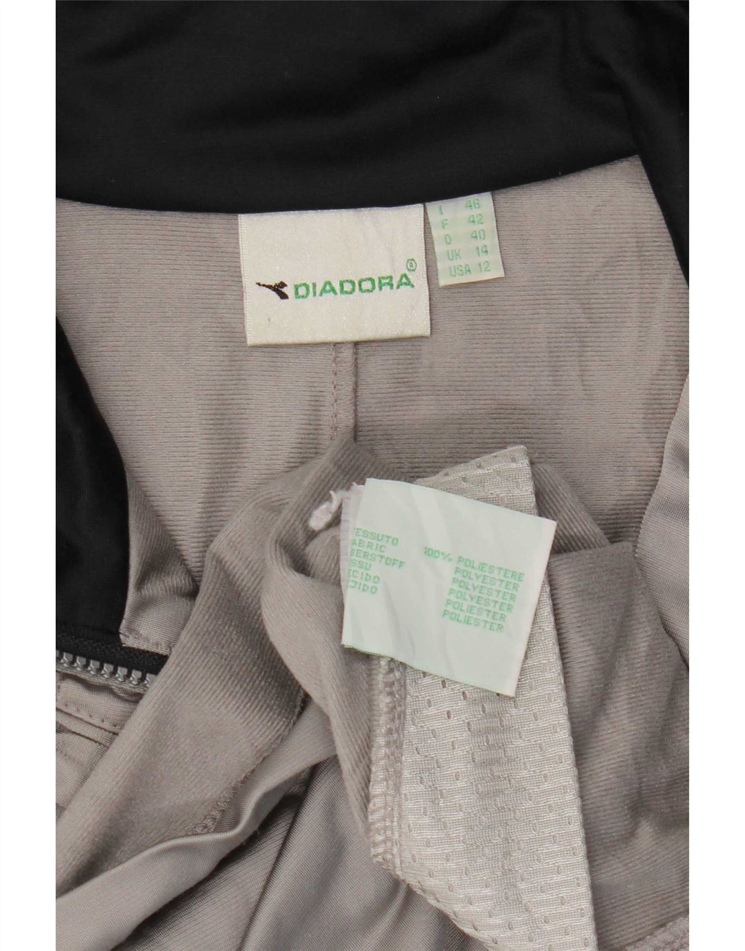 Jachetă de trening supradimensionată pentru femei Diadora UK 14, mare, gri Colorblock