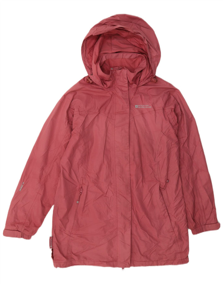 Pelernă de ploaie cu glugă pentru femei Mountain Warehouse UK 14, mare, roz, poliester