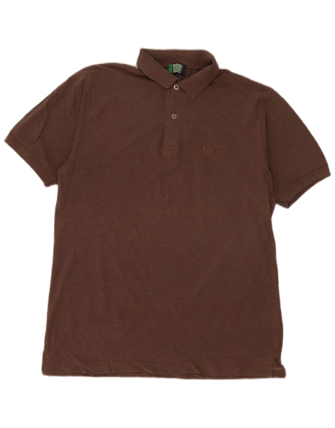 Cămașă polo Sergio Tacchini pentru bărbați IT 52 mare bumbac maro