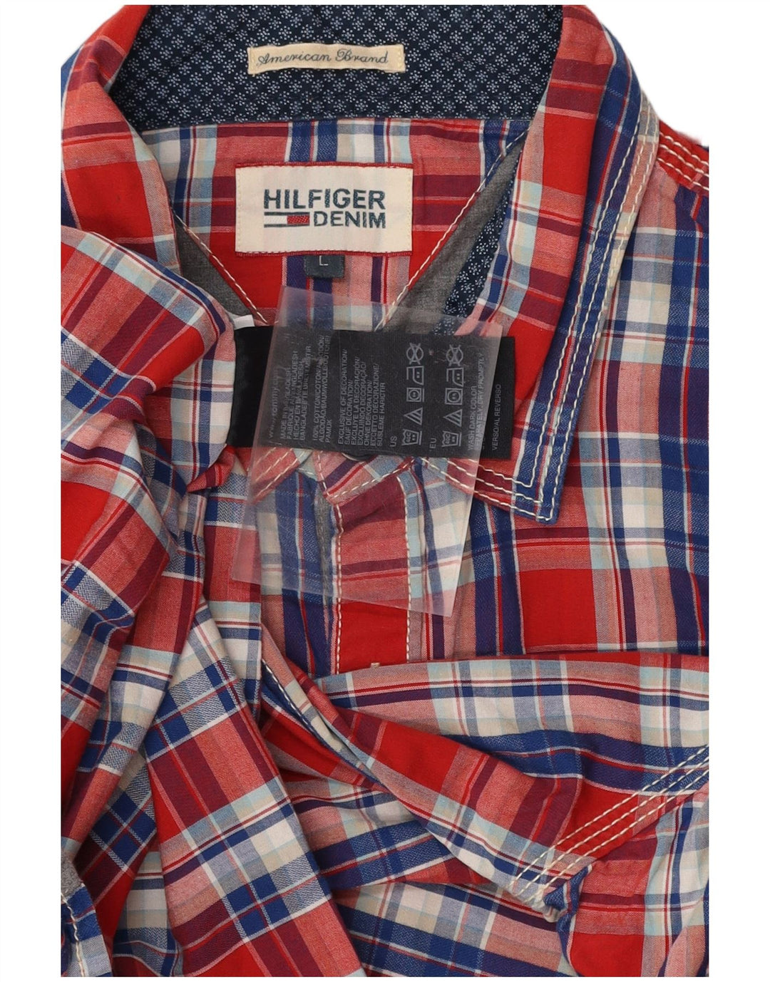 TOMMY HILFIGER Cămașă Băieți 15-16 Ani Mare Bumbac Carac Roșu