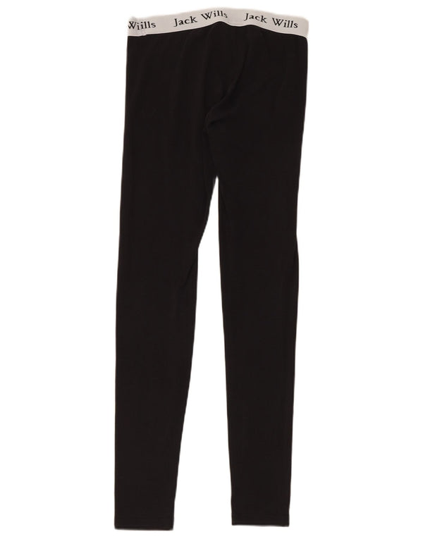 Leggings cu grafică Jack Wills pentru femei UK 10 mic, negru, bumbac color bloc