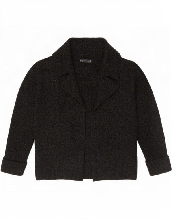 Pulover cardigan deschis pentru femei Marks & Spencer UK 12 Medium Negru Acrilic