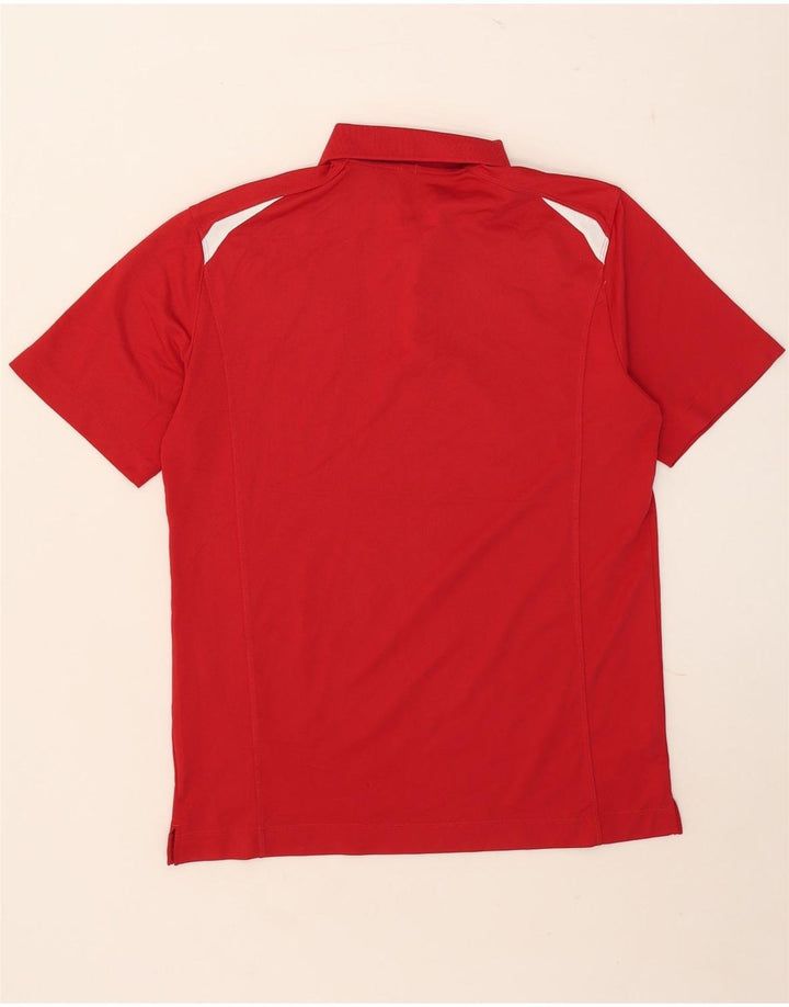 Tricou polo Nike pentru bărbați Dri Fit, roșu mediu, poliester color bloc