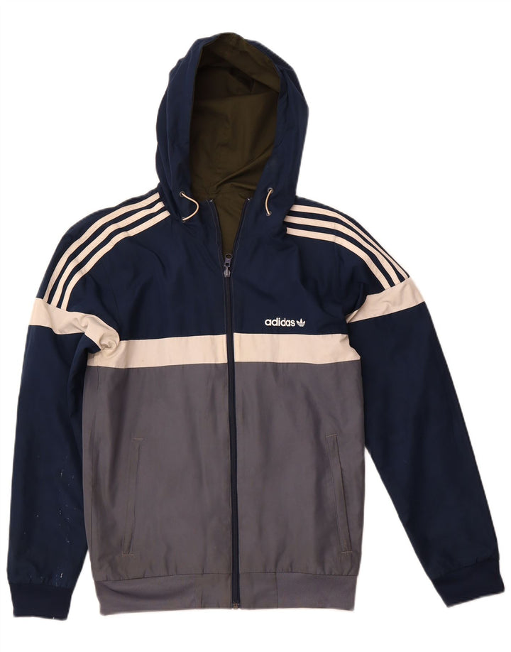 Jachetă de trening reversibilă ADIDAS pentru bărbați XS Kaki Poliester