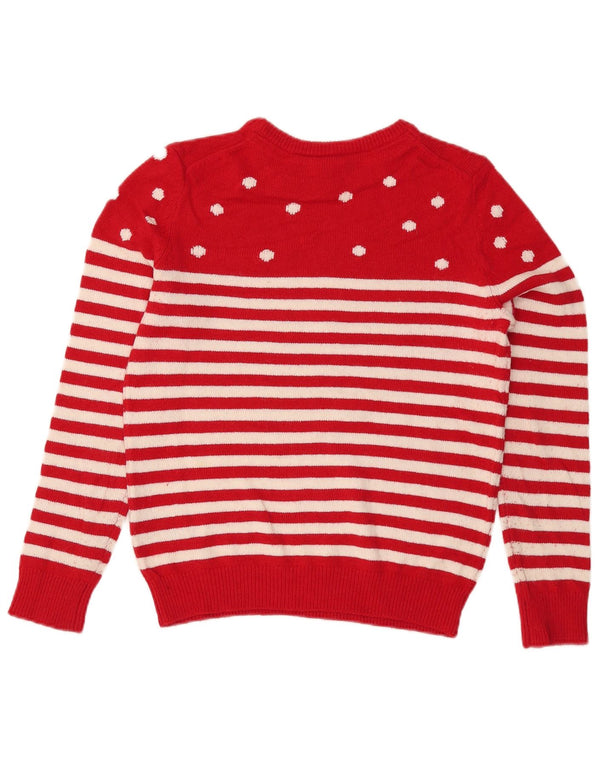 Crew Clothing Pulover pentru femei cu gât de barcă UK 12 Medium Red Dunge