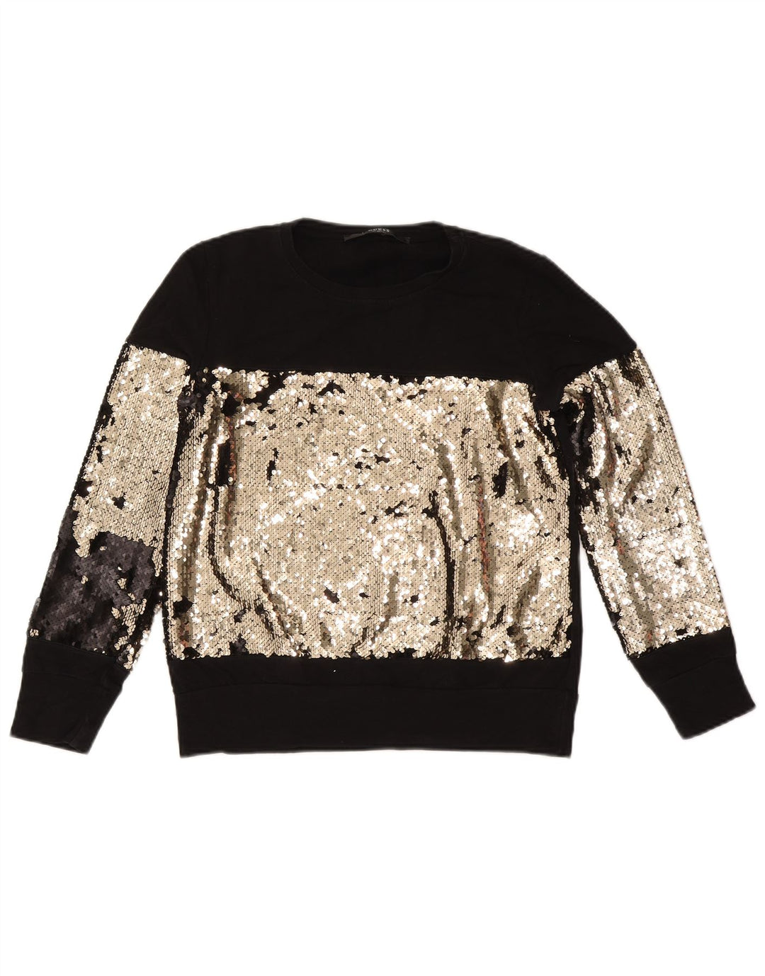 Pulover Guess pentru femei UK 14 Medium Black Colorblock Bumbac