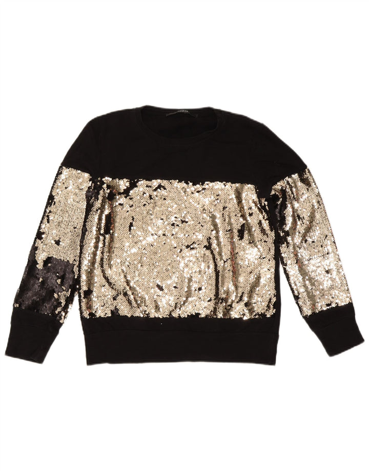 Pulover Guess pentru femei UK 14 Medium Black Colorblock Bumbac