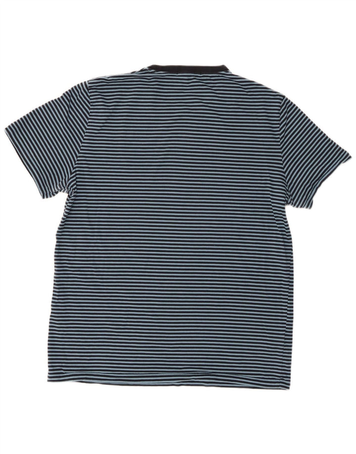Tricou Fred Perry pentru bărbați Top mare din bumbac cu dungi bleumarin