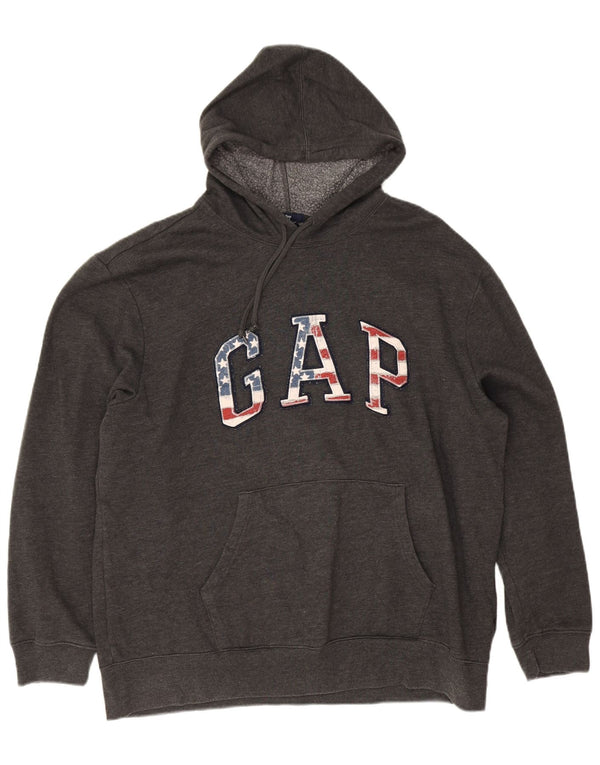 Pulover Gap pentru bărbați cu glugă grafic 2XL, gri