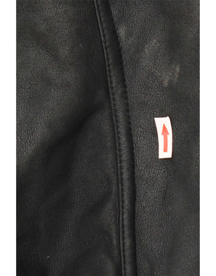 Jachetă vintage din shearling pentru femei IT 46 Large Black Shearling