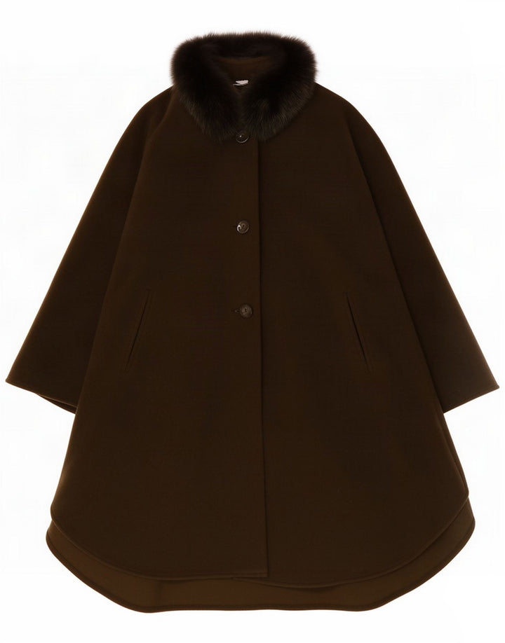 Jimmy Hourihan Womens Cape Coat IT 42 Medium Khaki