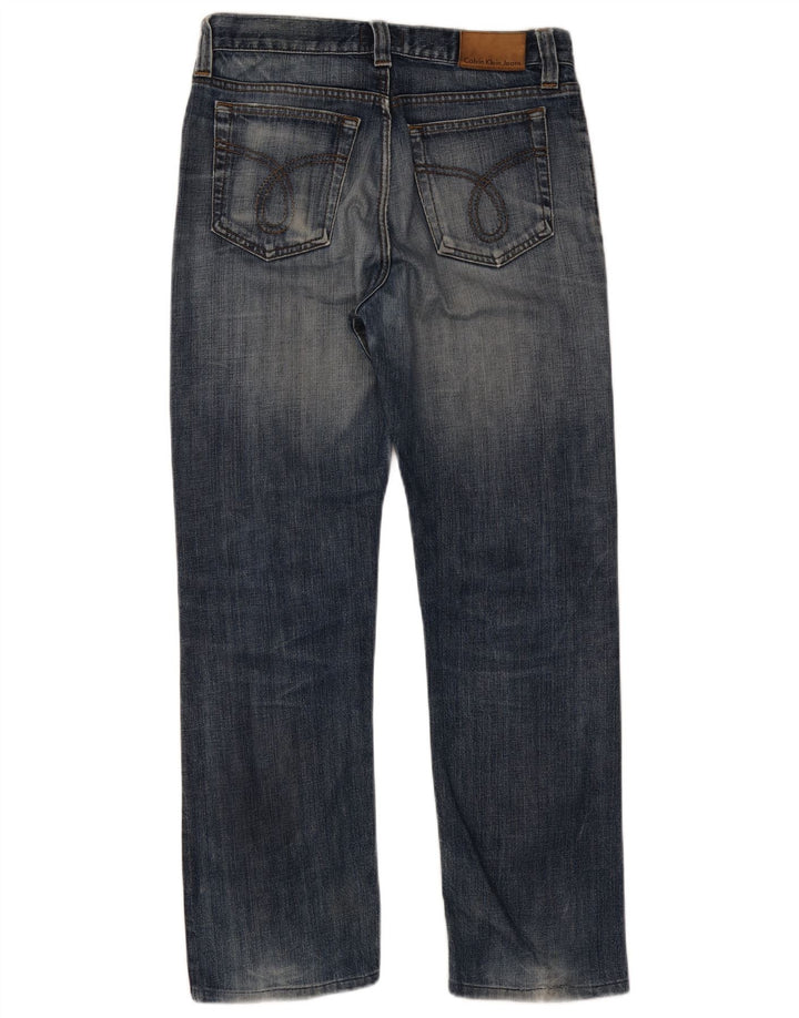 Blugi tăiați pentru bărbați Calvin Klein Distressed W30 L23 Blue