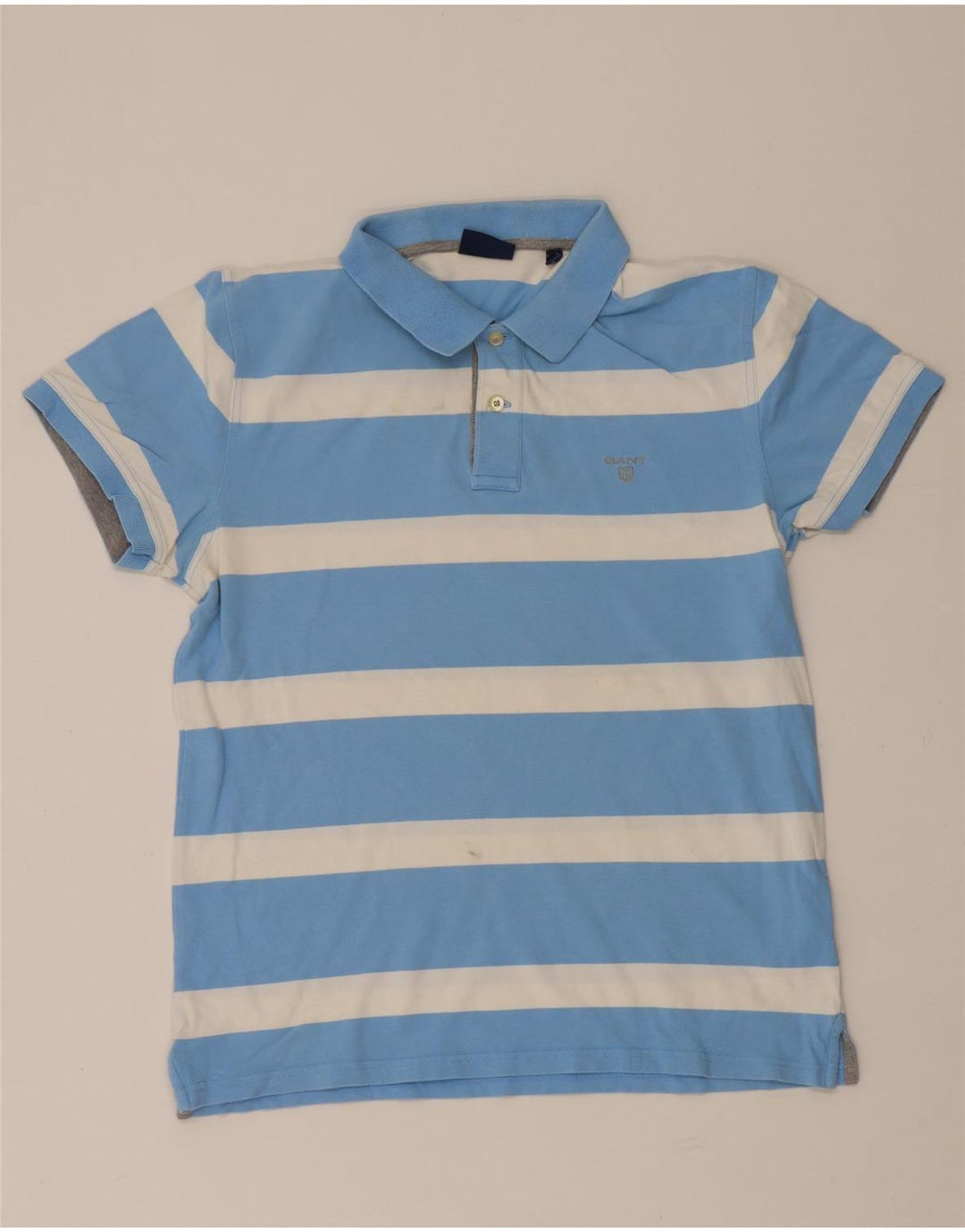 Tricou polo pentru bărbați Gant, bumbac cu dungi albastre mari