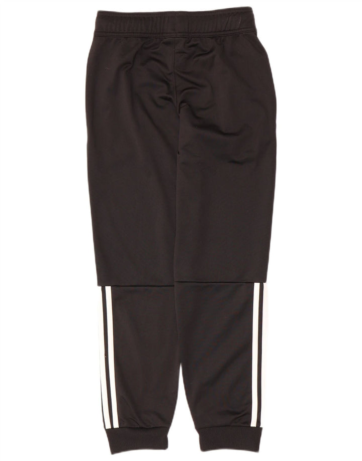 ADIDAS Boys Tracksuit Trousers Joggers 11-12 Years  Black Polyester