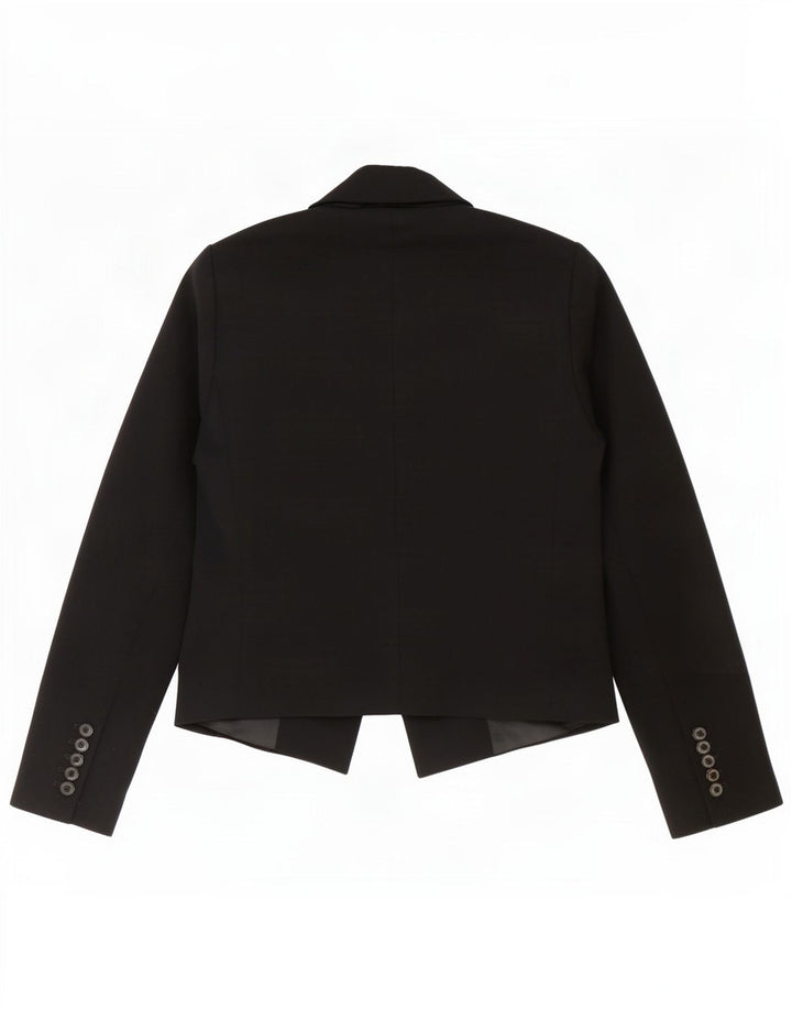 Jachetă Blazer deschisă pentru femei Zara UK 10 Poliester negru mic