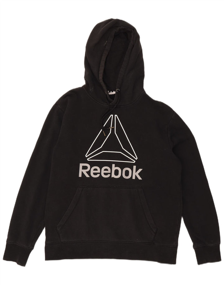 Jumper Reebok pentru bărbați cu glugă grafică, mare, negru