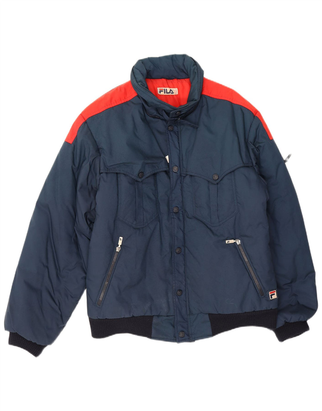 Jachetă căptușită pentru bărbați Fila IT 52 XL bleumarin din poliamidă color bloc