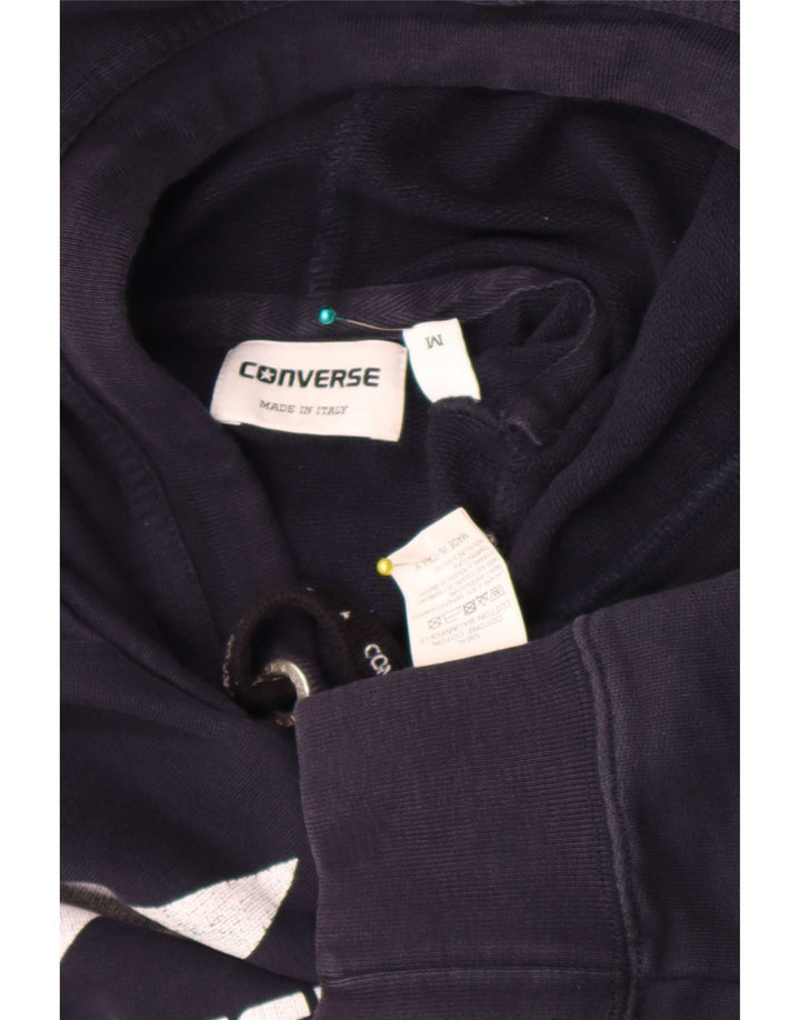 Pulover pentru bărbați Converse Graphic Hoodie Jumper mediu din bumbac bleumarin