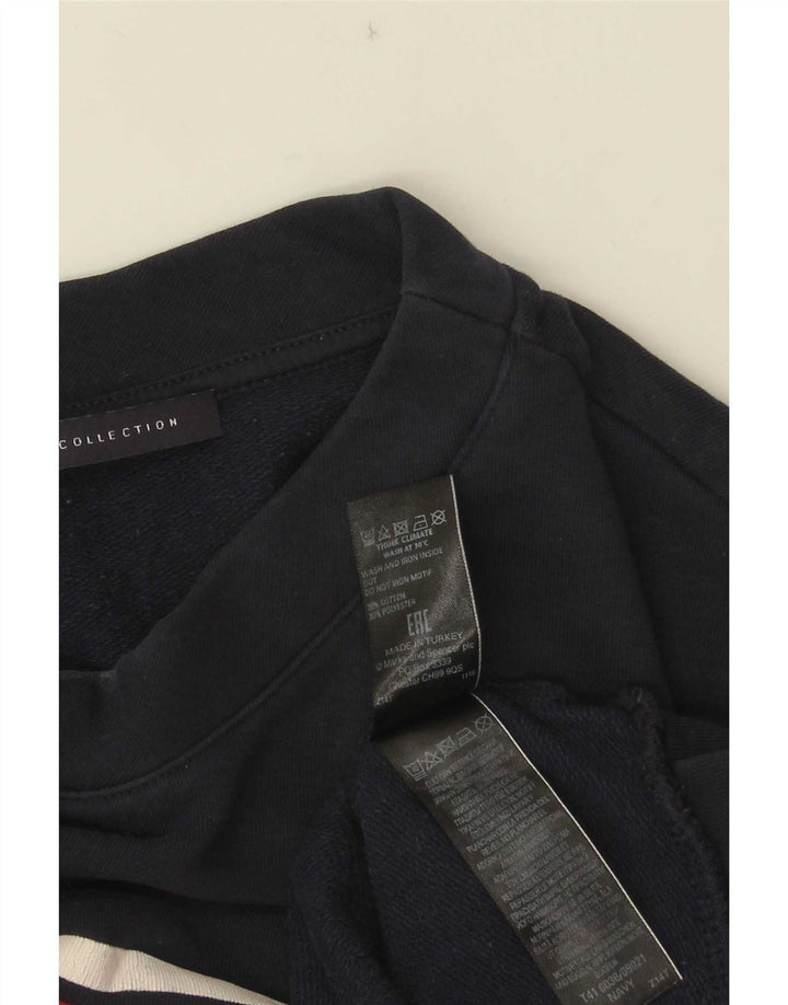 Pulover cu grafic pentru femei Marks & Spencer, UK 14 Medium Bleumarin