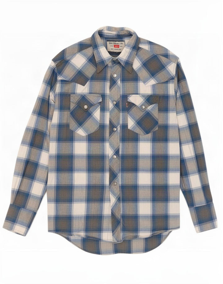 Cămașă pentru bărbați Levi's, bumbac cu carouri albastru mediu