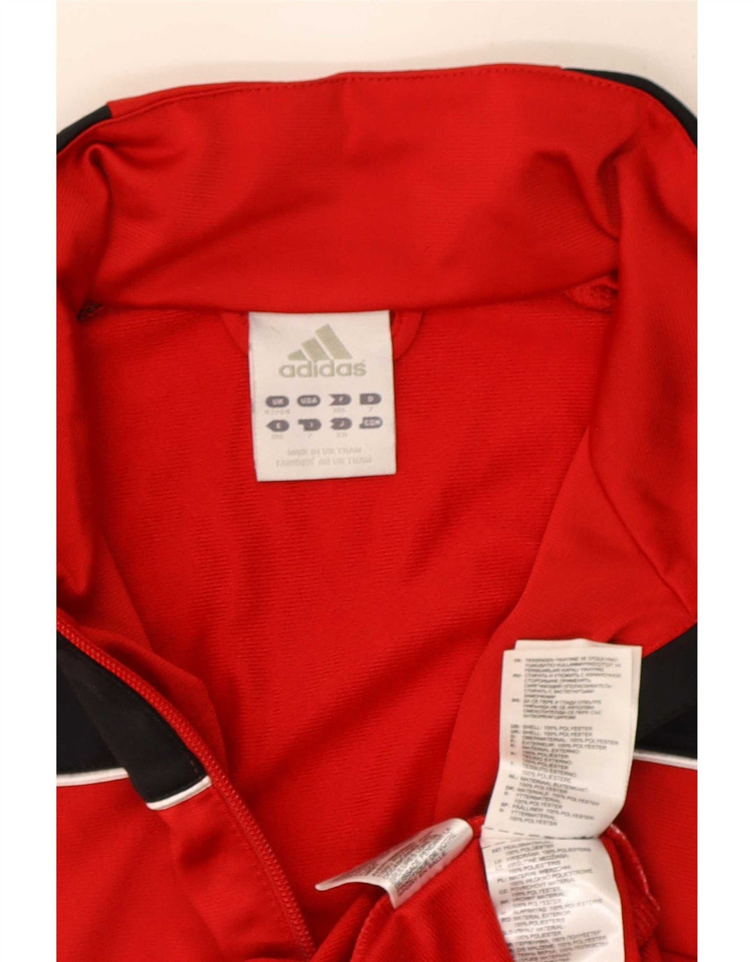 Jachetă de trening Adidas pentru bărbați Marea Britanie 42/44 Poliester color bloc roșu mare