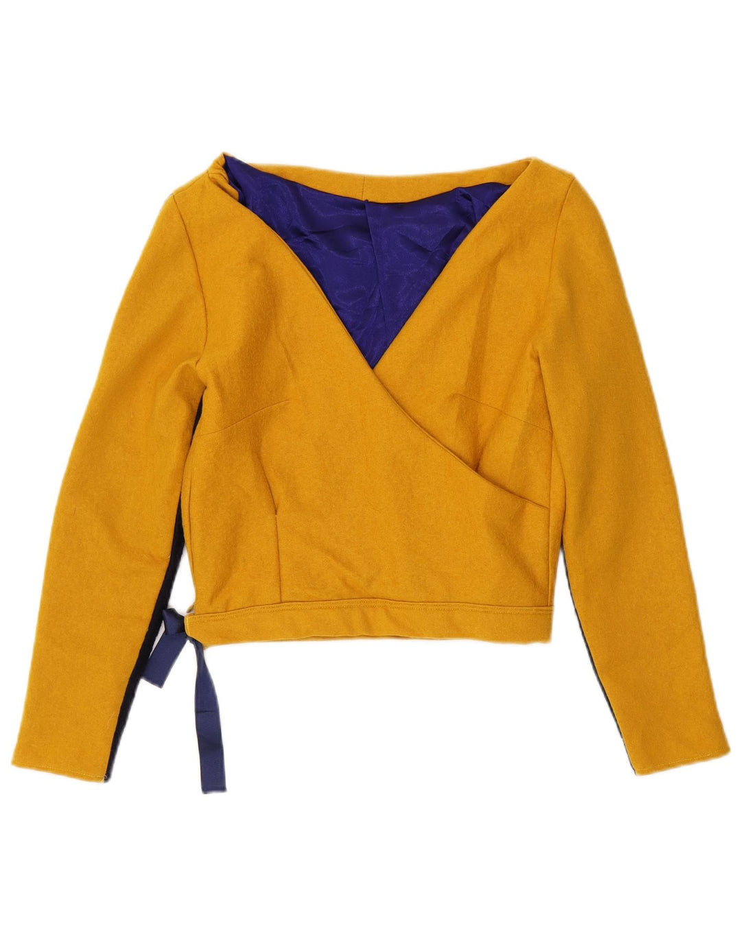 Crop Top Vintage pentru femei UK 10 Small Yellow