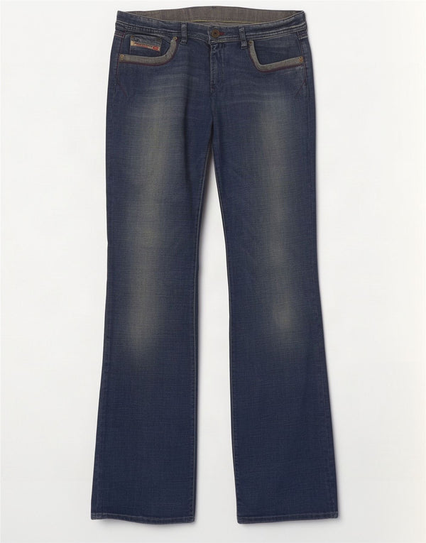 Diesel Womens Distressed Bootcut Jeans UK 16 Large W32 L33 Blue Cotton