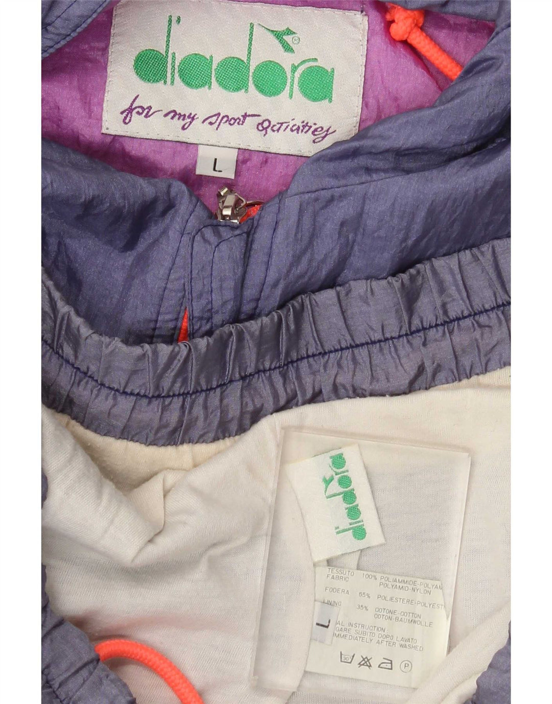 Trening complet cu grafic Diadora pentru femei, mare, bleumarin, colorblock