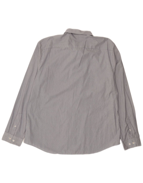 Cămașă pentru bărbați Calvin Klein Slim Fit 2XL Blue Pinstripe Bumbac
