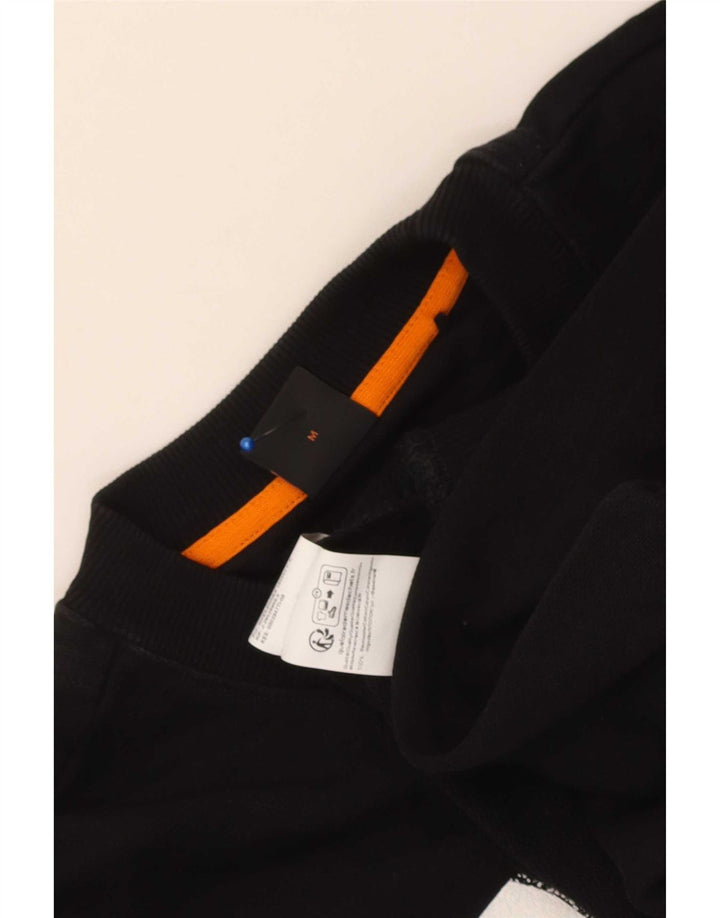 Hanorac grafic pentru bărbați Hugo Boss Pulover mediu din bumbac negru
