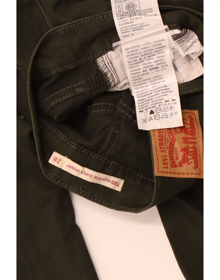 Pantaloni casual super skinny cu talie înaltă pentru femei LEVI'S 720 W28 L30 kaki