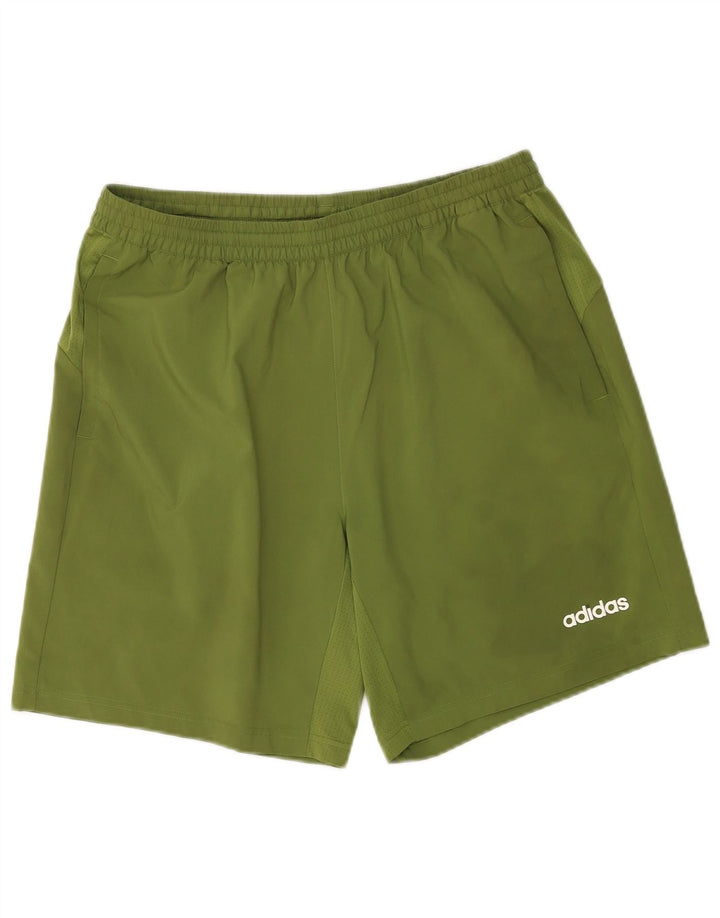 Pantaloni scurți sport pentru bărbați Adidas Climacool, mari, verde, poliester