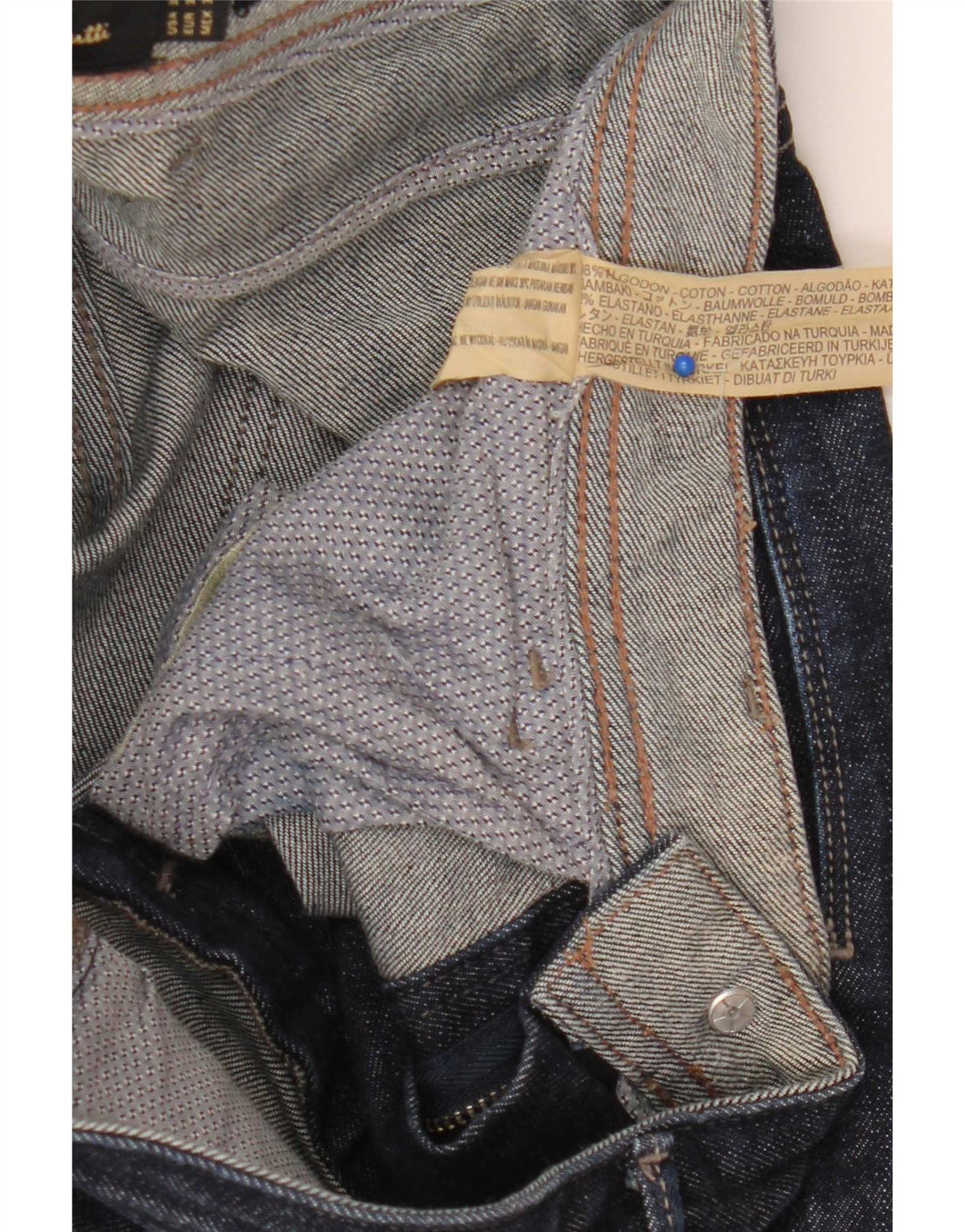 Massimo Dutti Blugi bărbați subțiri EU 38 Mici L30 L32 Bumbac bleumarin