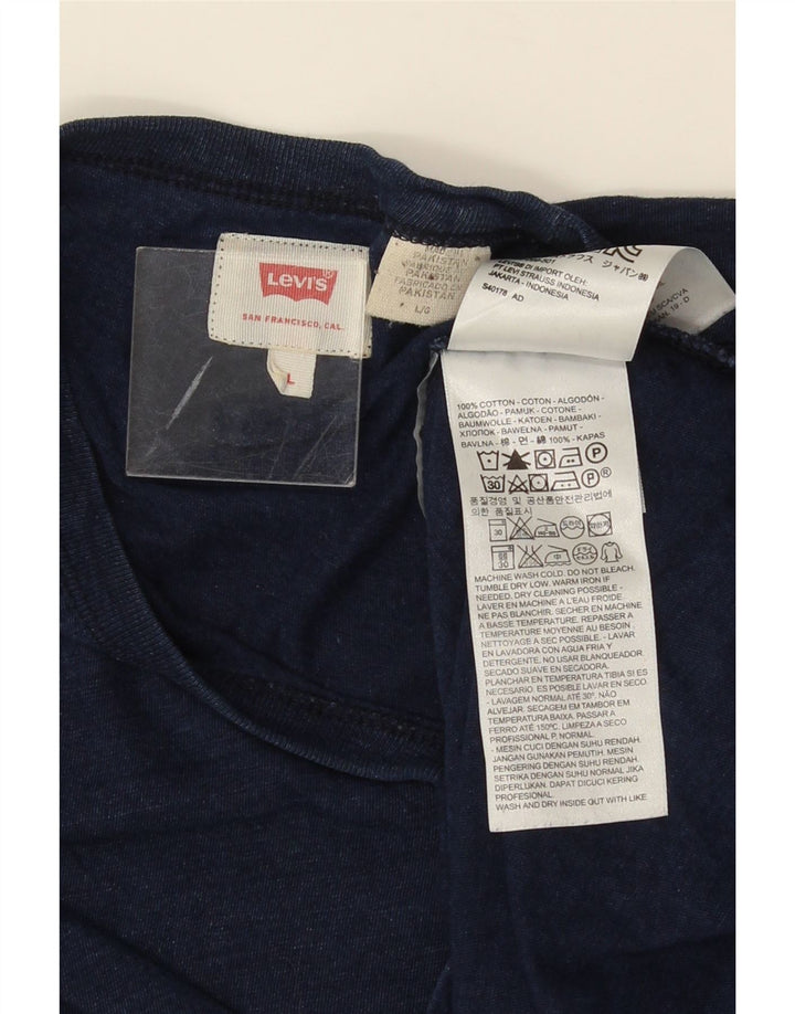 Tricou pentru bărbați LEVI'S Top mare, bleumarin, bumbac cu pete