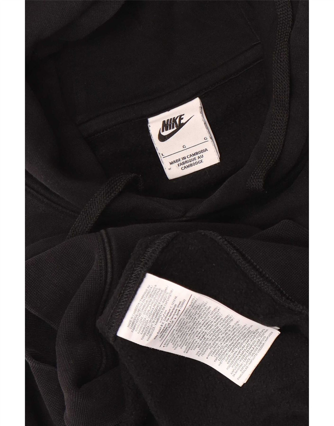 Pulover Nike pentru bărbați, bumbac mare, negru