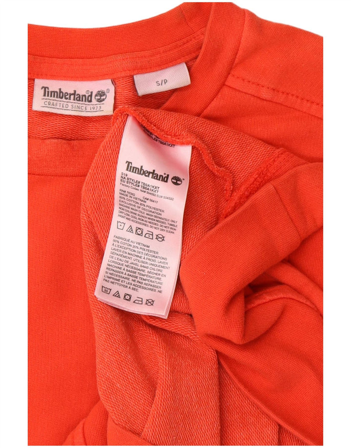 Hanorac pentru bărbați Timberland Jumper mic portocaliu bumbac