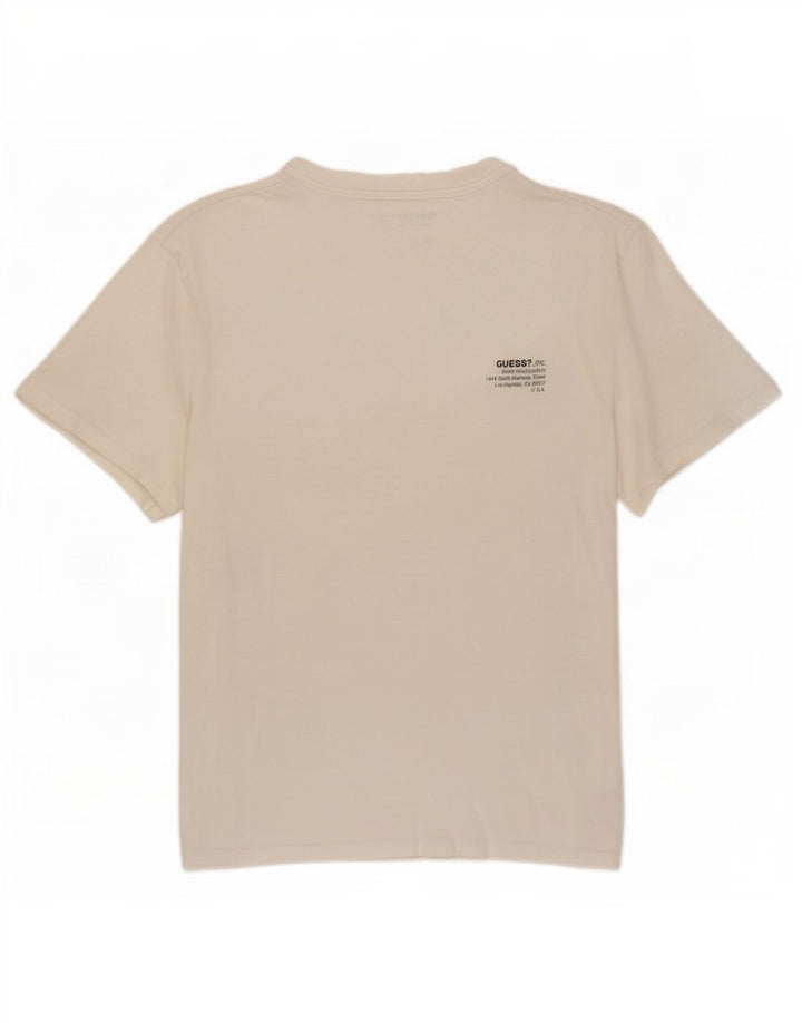 Tricou Guess pentru bărbați, cu croiala normală, top mediu din bumbac alb