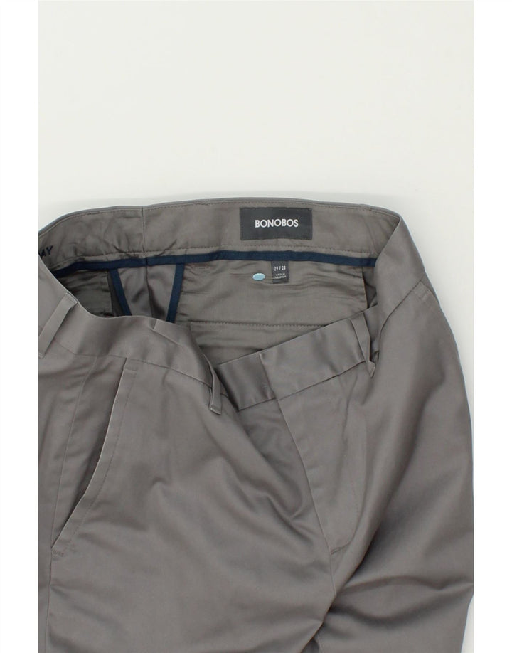 BONOBOS Mens Slim Chino Trousers W29 L28 Grey Cotton Vintage BONOBOS and Second-Hand BONOBOS from Messina Hembry 