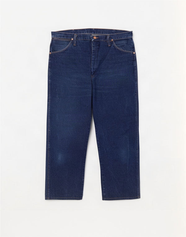 Blugi drepti pentru bărbați Wrangler W38 L26 bumbac bleumarin