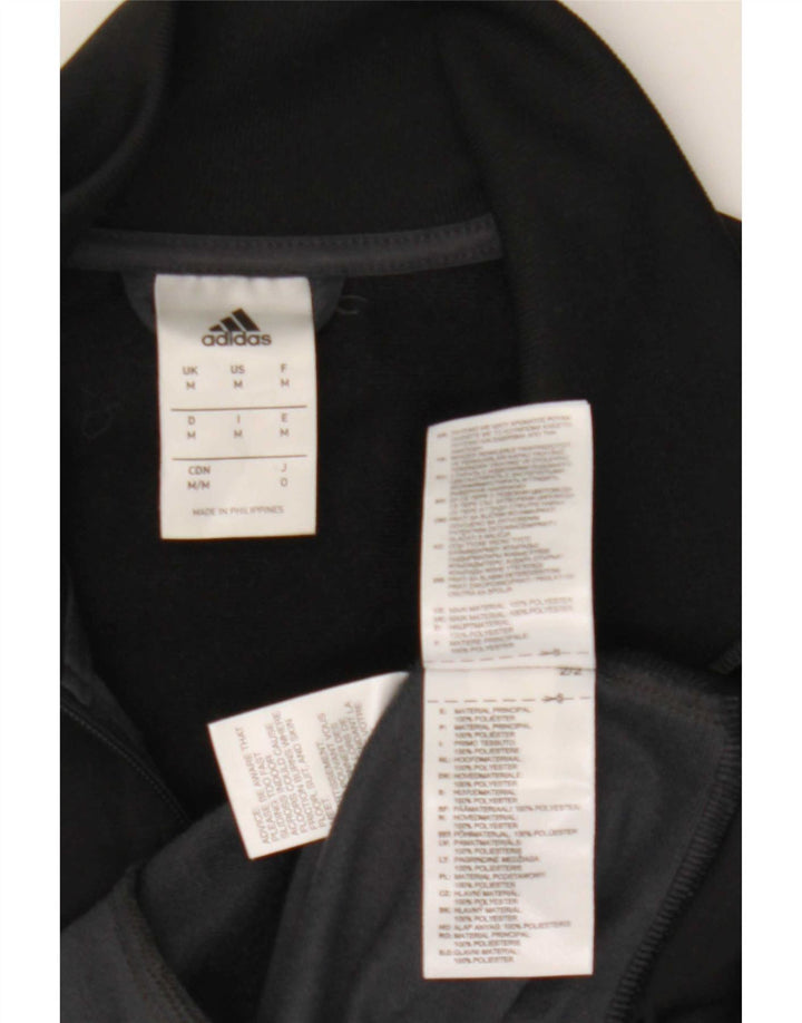 Jachetă de trening pentru bărbați Adidas, negru mediu, poliester bloc de culoare