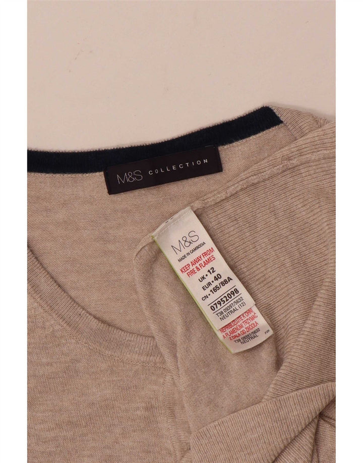 Pulover cardigan pentru femei Marks & Spencer UK 12 Medium Beige Viscose
