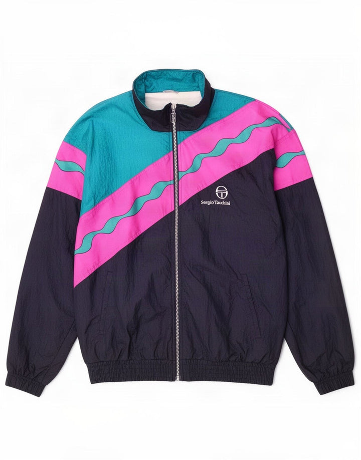 Jachetă de top pentru trening pentru bărbați Sergio Tacchini IT 46 Small Bleumarin Colorblock