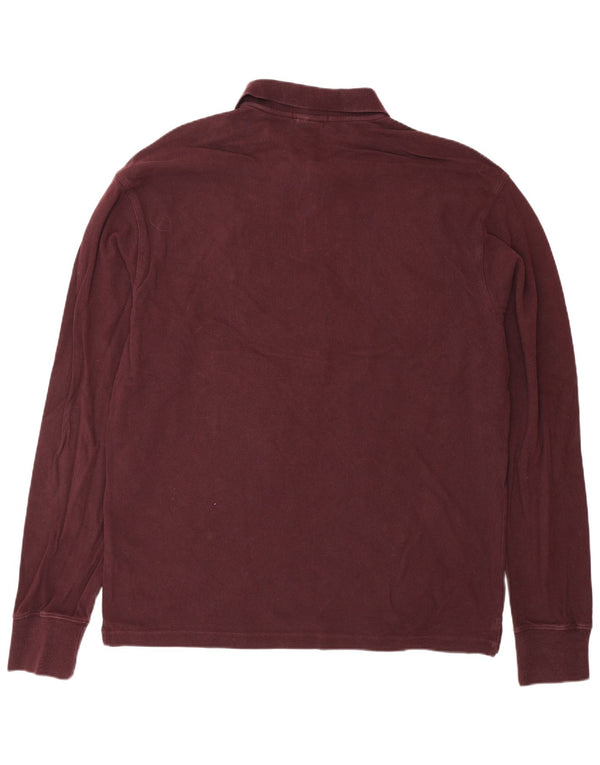 Cămașă polo cu mânecă lungă pentru bărbați GANT, bumbac maro 3XL